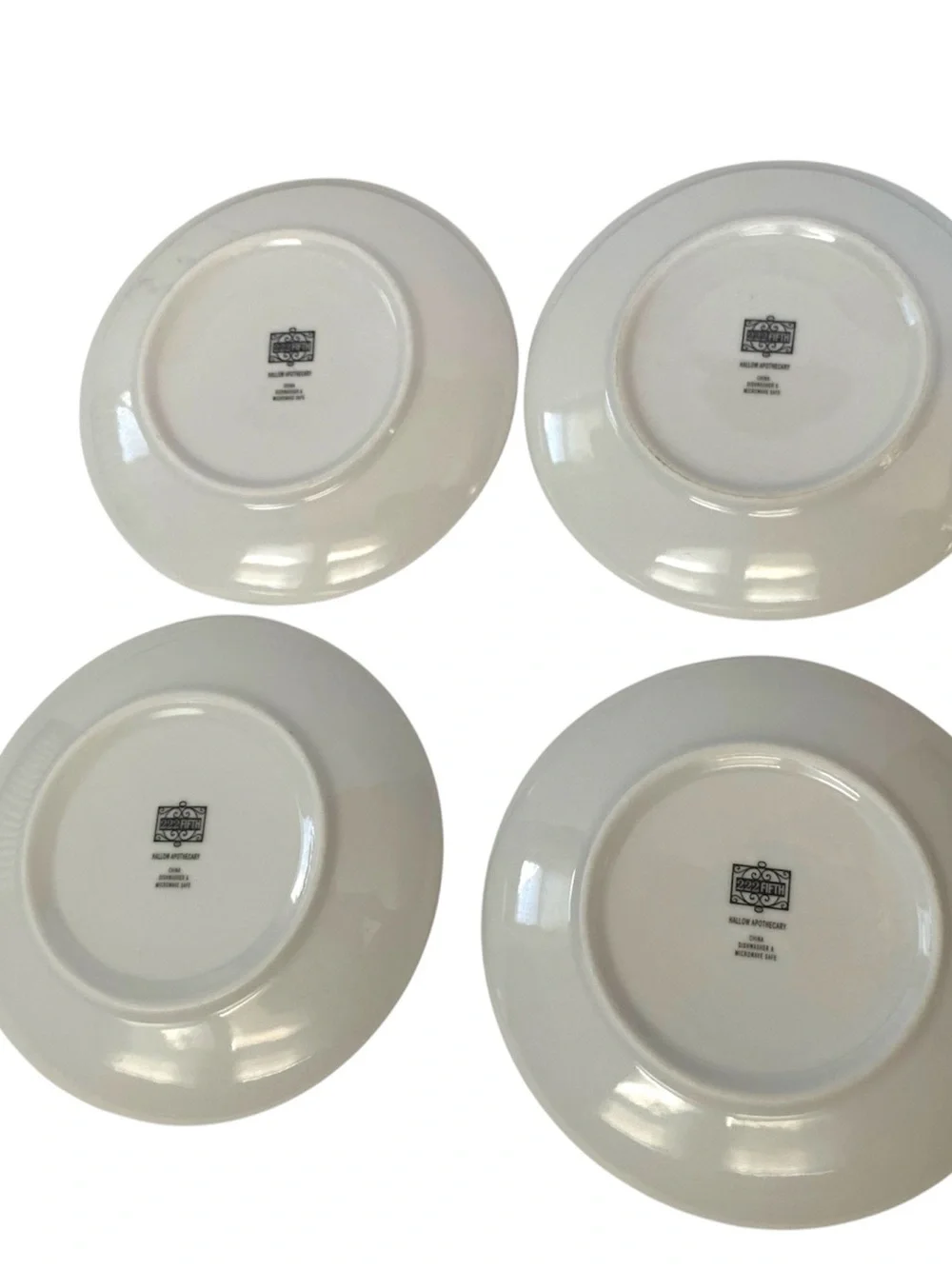 222 Fifth halloween hallow apothecary Ceramic Plate Set 4 Piece teacup plates
